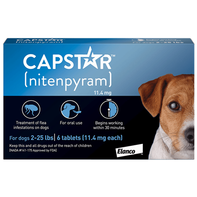 CAPSTAR FLEA TAB FOR DOGS 2-25LB 6ct