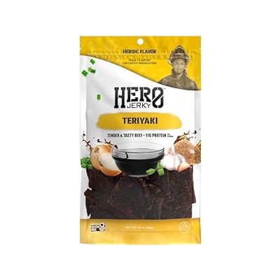 HERO BEEF JERKY TERIYAKI 3oz 8ct