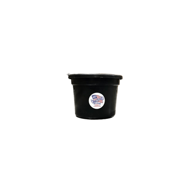 BUCKET ROUND SILVER LINE BLACK 8qt