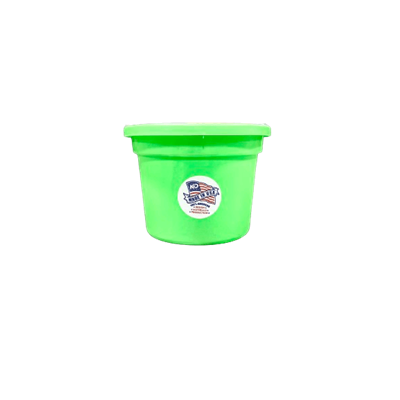 BUCKET ROUND SILVER LINE LIME GREEN 8qt