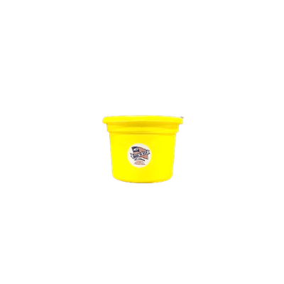 BUCKET ROUND SILVER LINE YELLOW 8qt