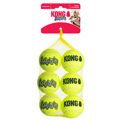 KONG AIR SQUEAKER BALLS MED 6pk