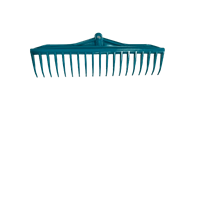 UTILITY RAKE w/60in HANDLE TEAL